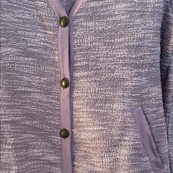 Maurices Purple Button-Up Cardigan Jacket - Picture 3 of 4